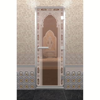 Дверь DoorWood Хамам Восточная Арка Бронза 190х70 (по коробке). Фото №1