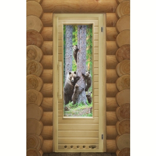 Дверь DoorWood Элит Мишки с Фотопечатью 1850х730. Фото №1