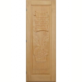 Деревянная дверь для бани DoorWood Указ Кавказская Липа 1900х700. Фото №1