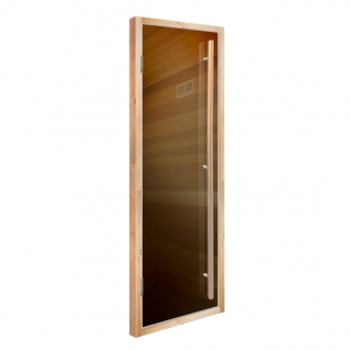 Дверь для сауны, со скрытыми петлями, DoorWood Flash Royal, бронза, 2000*800. Фото №1