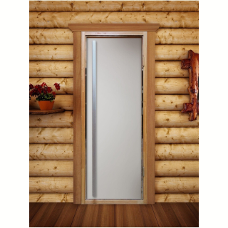 Дверь для сауны, со скрытыми петлями, DoorWood Flash Royal, сатин, 2000*800. Фото №3