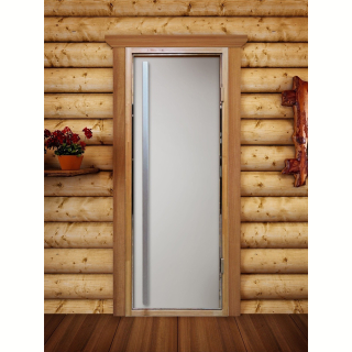 Дверь для бани и сауны DoorWood Престиж Flash Royal, сатин, 190х70. Фото №1
