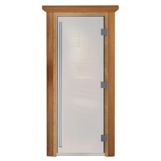 Дверь для бани и сауны DoorWood Престиж Сатин 190х70 (по коробке). Фото №1