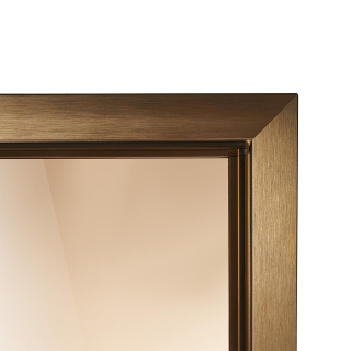 Дверь стеклянная для сауны Grandis GS 9x20 Бронза, бронзовый профиль. Фото №4