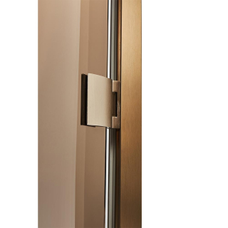 Дверь стеклянная для сауны Grandis GS 9x20 Бронза, бронзовый профиль. Фото №3