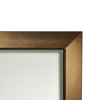 Дверь стеклянная для сауны Grandis GS 8x21 Сатин, бронзовый профиль. Фото №4