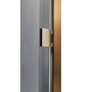 Дверь стеклянная для сауны Grandis GS 9x20 Графит, бронзовый профиль. Фото №3