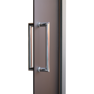 Дверь двухстворчатая для хамама GRANDIS GS 150х200 Сатин, Silver. Фото №2