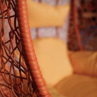 Подвесное кресло KVIMOL KM 0001 малая оранжевая корзина. Фото №3