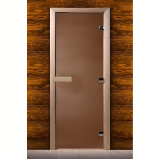 Дверь для сауны Maestro woods бронза матовая 800х2100 правая. Фото №1