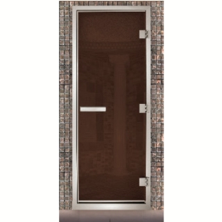 Дверь для паровых Maestro Woods Арабика бронза (серая фурнитура) 700х1900 левая/правая . Фото №1