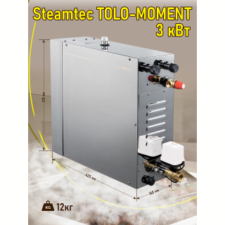 Парогенератор для сауны и хамама Steamtec TOLO MOMENT-30, 3 кВт, Black. Фото №6