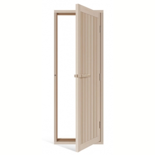 Деревянная дверь SAWO 734-4SU (ель, с порогом, 700*2040 мм). Фото №1
