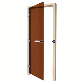 Дверь для сауны Sawo 730-3SGA-L, бронза, левая без порога, осина. Фото №1