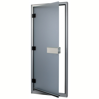 Стеклянная дверь для хамам Sawo 740-L, коробка алюминий 785мм x 1850мм (левая). Фото №1