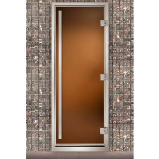 Дверь для паровых Maestro Woods Арабика Престиж бронза матовая 700х2100 левая. Фото №2