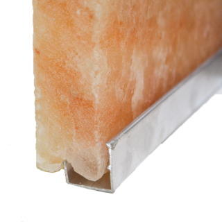 Плитка из гималайской соли шлифованная 20x10x2,5 см., с пазом для монтажа. Фото №3