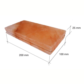 Плитка из гималайской соли шлифованная 20x10x2,5 см., с пазом для монтажа. Фото №2