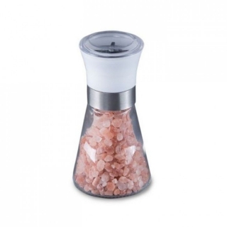 Мельничка с розовой Гималайской солью 100г, помол 2-5мм, керамич. жернова, Белый. Фото №1