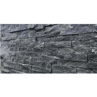 Панель из натурального камня, Кварцит Черный 600х150 мм. Фото №1
