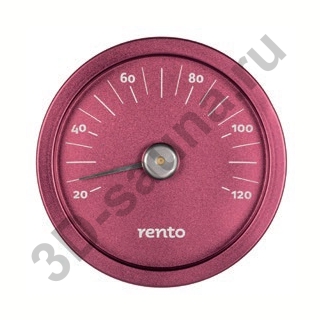 Термометр алюминиевый для сауны, RENTO клюква. Фото №1