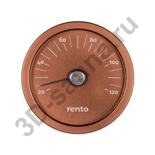 Термометр алюминиевый для сауны, RENTO медь. Фото №1