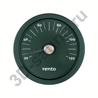 Термометр алюминиевый для сауны, RENTO  малахит. Фото №1