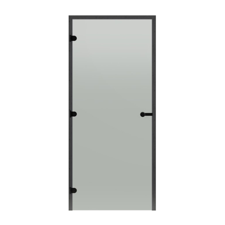 Дверь для сауны HARVIA STG 7х19 Black Line коробка сосна, стекло сатин