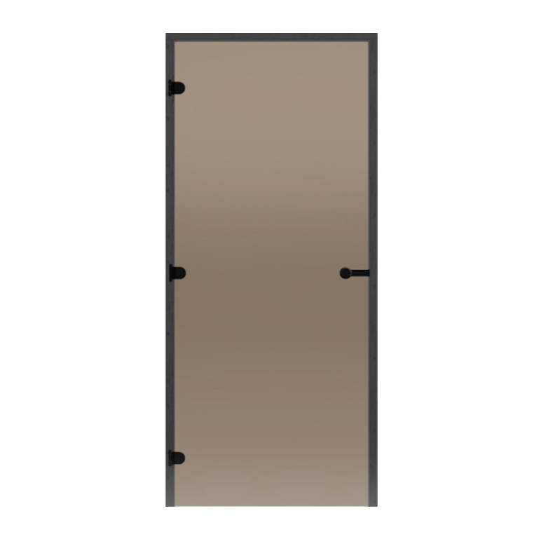 Дверь для сауны HARVIA STG 8х19 Black Line коробка сосна, стекло бронза