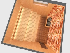 Проект сауны с гималайской солью в загородном доме - отделка под ключ | 3D-sauna.ru