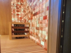 Большая сауна с гималайской солью в загородном доме - отделка под ключ | 3D-sauna.ru