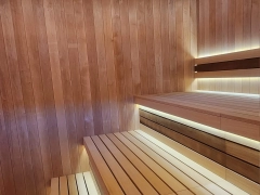 Большая сауна с гималайской солью в загородном доме - отделка под ключ | 3D-sauna.ru