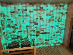 Большая сауна с гималайской солью в загородном доме - отделка под ключ | 3D-sauna.ru