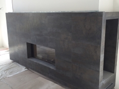 Пристенный камин в загородном домем - строительство под ключ каминов 3D-sauna.ru