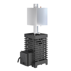 Печь для бани ASTON 16 Сталь (09Г2С) с баком на трубе 50л Ø115 (AISI 439)