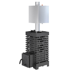 Печь для бани ASTON 20 Сталь (09Г2С) с баком на трубе 50л Ø115 (AISI 439)