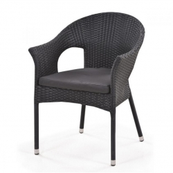 Плетеное кресло из искусственного ротанга Y97A Black