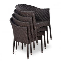 Плетеное кресло из искусственного ротанга Y350G-W53 Brown