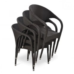 Плетеное кресло из искусственного ротанга Y290B-W52 Brown