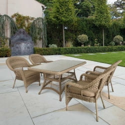 Комплект плетеной мебели из искусственного ротанга T130Bg/Y130Bg-150x90 Beige/Beige 4Pcs