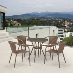Комплект плетеной мебели из искусственного ротанга T282ANT/Y137C-W56 Light Brown 4Pcs