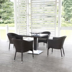 Комплект плетеной мебели из искусственного ротанга T606SWT/Y350W-W2390 Brown 4Pcs
