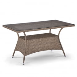 Плетеный стол из искусственного ротанга T198B-W56-140x80 Light brown
