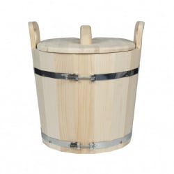 Запарник для бани BentWood кедр натуральный (с крышкой) 22л