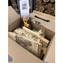 Дрова CHEF GRILL из дерева Береза (Карелия) 10 кг для мангала, камина, бани, барбекю