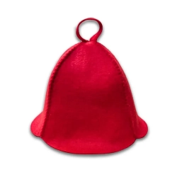 Шапка для бани и сауны, красная