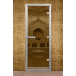 Дверь для турецкой бани ALDO 590*1890 мм, стекло бронзовое