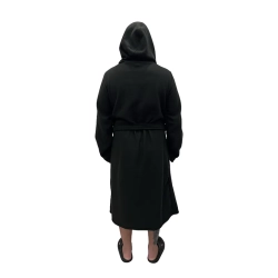 Халат с капюшоном Oversize Black Banya флис (размера 50-56) мужской