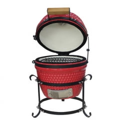 Керамическая гриль Kamado Tabletop 13 (диаметр 33 см) настольный красный
