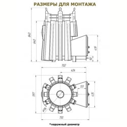 Банная печь Добросталь Императрица Фредерика панорамная, с конвективными пластинами
